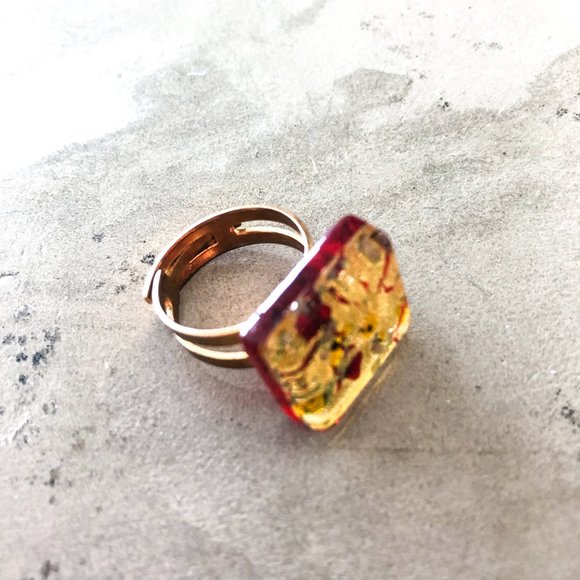 Adjustable Murano Glass Ring - Picture 10 of 13